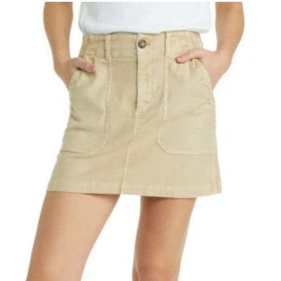 Faherty Dresses & Skirts - Faherty Surplus Stretch Organic Cotton Blend Tan Miniskirt Size 6